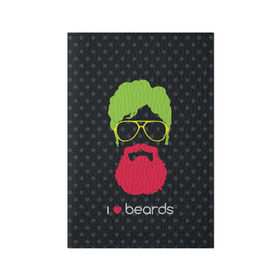 Обложка для паспорта матовая кожа с принтом I like beards в городе Новоалтайск, натуральная матовая кожа | размер 19,3 х 13,7 см; прозрачные пластиковые крепления | acid | background | beard | bright | club | color | face | fashion | head | hipster | male | mustache | p | pop art | style | борода | голова | горох | кислотный | клубный | лицо | мода | мужчина | очки | поп арт | стиль | усы | фон | хипстер | 