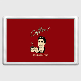 Магнит 45*70 с принтом Coffee в городе Новоалтайск, Пластик | Размер: 78*52 мм; Размер печати: 70*45 | twin peaks | арт | купер | сериал | твин пикс | фильмы