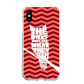 Чехол для iPhone XS Max матовый с принтом Owl в городе Новоалтайск, Силикон | Область печати: задняя сторона чехла, без боковых панелей | twin peaks | арт | животные | полосы | птицы | сериал | сова | твин пикс | текстура | фильмы