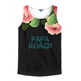 Мужская майка 3D с принтом Papa Roach в городе Новоалтайск, 100% полиэстер | круглая горловина, приталенный силуэт, длина до линии бедра. Пройма и горловина окантованы тонкой бейкой | Тематика изображения на принте: 