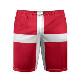 Мужские шорты 3D спортивные с принтом Флаг Дании в городе Новоалтайск,  |  | danmark | denmark | flag | дания | флаг