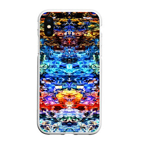 Чехол для iPhone XS Max матовый с принтом Психоделика в городе Новоалтайск, Силикон | Область печати: задняя сторона чехла, без боковых панелей | глитч | глич | линии | полосы | разноцветный