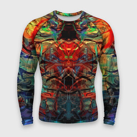 Мужской рашгард 3D с принтом psychedelic в городе Новоалтайск,  |  | abstraction | color | spray | абстракция | волны | краска | краски | линии | оптические | полосы | разводы | узоры | фрактал | цветные