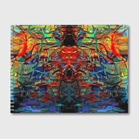 Альбом для рисования с принтом psychedelic в городе Новоалтайск, 100% бумага
 | матовая бумага, плотность 200 мг. | Тематика изображения на принте: abstraction | color | spray | абстракция | волны | краска | краски | линии | оптические | полосы | разводы | узоры | фрактал | цветные