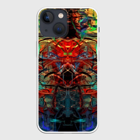Чехол для iPhone 13 mini с принтом psychedelic в городе Новоалтайск,  |  | Тематика изображения на принте: abstraction | color | spray | абстракция | волны | краска | краски | линии | оптические | полосы | разводы | узоры | фрактал | цветные