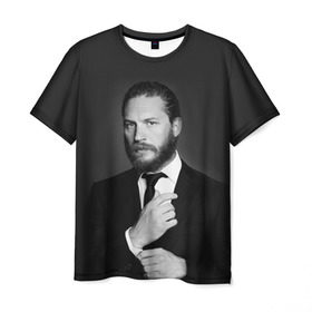 Мужская футболка 3D с принтом Tom Hardy в городе Новоалтайск, 100% полиэфир | прямой крой, круглый вырез горловины, длина до линии бедер | Тематика изображения на принте: tom hardy | актеры | том харди