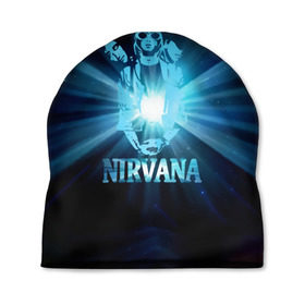 Шапка 3D с принтом Группа Nirvana в городе Новоалтайск, 100% полиэстер | универсальный размер, печать по всей поверхности изделия | kurt cobain | nirvana | вечная память | гитара | гранж | кумир | курт кобейн | лучи | микрофон | музыкант | надпись | нирвана | певец | рок | свет