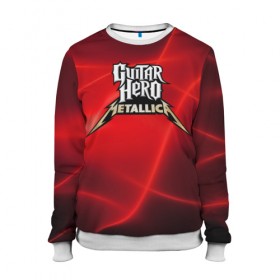 Женский свитшот 3D с принтом Guitar Hero Metallica в городе Новоалтайск, 100% полиэстер с мягким внутренним слоем | круглый вырез горловины, мягкая резинка на манжетах и поясе, свободная посадка по фигуре | hard rock | heavy metal | hevy metal | metallica | music | rock | thrash metal | металлика | музыка | рок