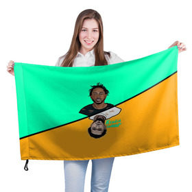 Флаг 3D с принтом Kendrick Lamar в городе Новоалтайск, 100% полиэстер | плотность ткани — 95 г/м2, размер — 67 х 109 см. Принт наносится с одной стороны | k dot | kendrick lamar | дакворт | двуликий | карта | картинка | кендрик | король | король хип хопа | ламар | лицо | музыкант | певец | репер | рисунок | хип хоп
