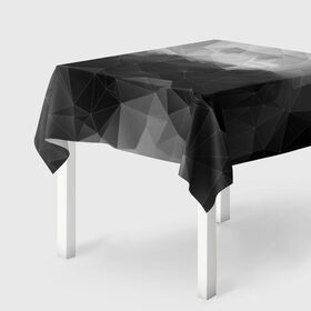 Скатерть 3D с принтом Polygon gray в городе Новоалтайск, 100% полиэстер (ткань не мнется и не растягивается) | Размер: 150*150 см | Тематика изображения на принте: abstraction | polygon | абстракция | грань | краски | кубик | кубики | линии | мозаика | ребро | текстура | узор