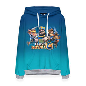 Женская толстовка 3D с принтом Clash of royale в городе Новоалтайск, 100% полиэстер  | двухслойный капюшон со шнурком для регулировки, мягкие манжеты на рукавах и по низу толстовки, спереди карман-кенгуру с мягким внутренним слоем. | clash of royale | клэш оф роял