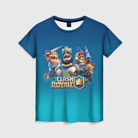 Женская футболка 3D с принтом Clash of royale в городе Новоалтайск, 100% полиэфир ( синтетическое хлопкоподобное полотно) | прямой крой, круглый вырез горловины, длина до линии бедер | clash of royale | клэш оф роял