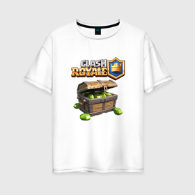 Женская футболка хлопок Oversize с принтом Clash of clans в городе Новоалтайск, 100% хлопок | свободный крой, круглый ворот, спущенный рукав, длина до линии бедер
 | clash of royale | клэш оф роял