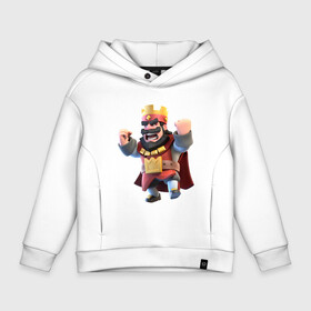 Детское худи Oversize хлопок с принтом Clash of clans в городе Новоалтайск, френч-терри — 70% хлопок, 30% полиэстер. Мягкий теплый начес внутри —100% хлопок | боковые карманы, эластичные манжеты и нижняя кромка, капюшон на магнитной кнопке | clash of royale | клэш оф роял