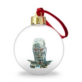 Ёлочный шар с принтом Терминатор в городе Новоалтайск, Пластик | Диаметр: 77 мм | арт | минимализм | мода | стиль