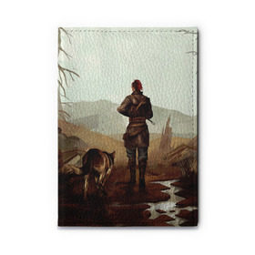 Обложка для автодокументов с принтом FallOut4Girl в городе Новоалтайск, натуральная кожа |  размер 19,9*13 см; внутри 4 больших “конверта” для документов и один маленький отдел — туда идеально встанут права | dog | fallout4 | girl