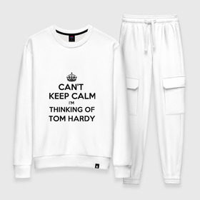 Женский костюм хлопок с принтом Tom Hardy в городе Новоалтайск, 100% хлопок | на свитшоте круглая горловина, мягкая резинка по низу. Брюки заужены к низу, на них два вида карманов: два 