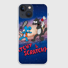 Чехол для iPhone 13 mini с принтом Itchy  Scratchy space в городе Новоалтайск,  |  | simpsons | the itchy  scratchy | симпсоны | щекотка и царапка