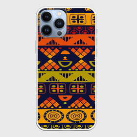 Чехол для iPhone 13 Pro Max с принтом Африканские символы в городе Новоалтайск,  |  | Тематика изображения на принте: africa | pattern | африка | африканские мотивы | народы африки | национальная одежда | переплетение нитей | ткани | узор | этнический узор