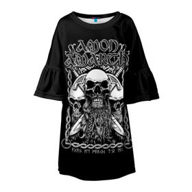 Детское платье 3D с принтом Amon Amarth #3 в городе Новоалтайск, 100% полиэстер | прямой силуэт, чуть расширенный к низу. Круглая горловина, на рукавах — воланы | amart | amarth | amon | death | hegg | johan | metal | music | viking | амарз | амарс | амарт | амон | викинг | дет | дэт | йохан | метал | металл | хег | хегг