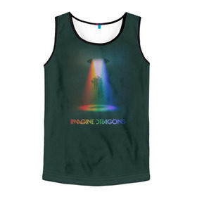 Мужская майка 3D с принтом Imagine Dragons Light в городе Новоалтайск, 100% полиэстер | круглая горловина, приталенный силуэт, длина до линии бедра. Пройма и горловина окантованы тонкой бейкой | demons | evolve | mirrors | radioactive | драконы | космос | музыка | нло | ночь | поп | радуга | рок | свет