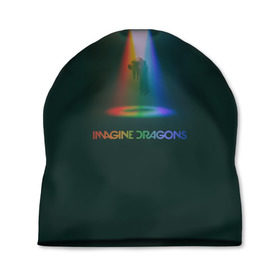 Шапка 3D с принтом Imagine Dragons Light в городе Новоалтайск, 100% полиэстер | универсальный размер, печать по всей поверхности изделия | demons | evolve | mirrors | radioactive | драконы | космос | музыка | нло | ночь | поп | радуга | рок | свет