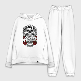 Женский костюм хлопок Oversize с принтом Asking Alexandria розы и череп в городе Новоалтайск,  |  | бен брюс | группа | джеймс касселлс | дэнни уорсноп | жанр | кэмерон лидделл | музыка | музыканты | песни | розы | рок | сэм бэттли | хэви метал | череп | электроникор