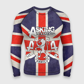 Мужской рашгард 3D с принтом Asking Alexandria флаг Англии в городе Новоалтайск,  |  | бен брюс | герб | группа | джеймс касселлс | дэнни уорсноп | жанр | кэмерон лидделл | лев | музыка | музыканты | песни | рок | сэм бэттли | хэви метал | электроникор