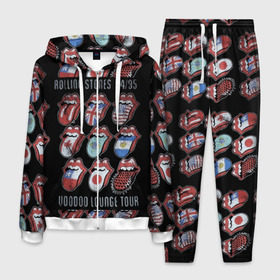 Мужской костюм 3D с принтом The Rolling Stones в городе Новоалтайск, 100% полиэстер | Манжеты и пояс оформлены тканевой резинкой, двухслойный капюшон со шнурком для регулировки, карманы спереди | англия | аргентина | блюз рок | канада | мик джаггер | музыка | песни | психоделический рок | ритм н блюз | рок | рок н ролл | ролинг | рот | стоун | стоунз | сша | флаг | язык | япония