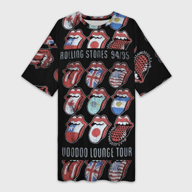 Платье-футболка 3D с принтом The Rolling Stones в городе Новоалтайск,  |  | англия | аргентина | блюз рок | канада | мик джаггер | музыка | песни | психоделический рок | ритм н блюз | рок | рок н ролл | ролинг | рот | стоун | стоунз | сша | флаг | язык | япония