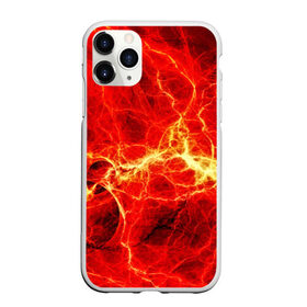 Чехол для iPhone 11 Pro Max матовый с принтом Огненные молнии в городе Новоалтайск, Силикон |  | абстракции | арт | молния | огонь | полосы | узорыpattern