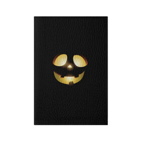 Обложка для паспорта матовая кожа с принтом Halloween в городе Новоалтайск, натуральная матовая кожа | размер 19,3 х 13,7 см; прозрачные пластиковые крепления | Тематика изображения на принте: день | монстры | праздник | святых | традиции | тыква | хэллоуин