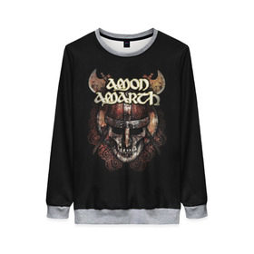 Женский свитшот 3D с принтом AMON AMARTH в городе Новоалтайск, 100% полиэстер с мягким внутренним слоем | круглый вырез горловины, мягкая резинка на манжетах и поясе, свободная посадка по фигуре | роковая гора