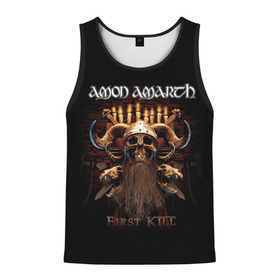 Мужская майка 3D с принтом AMON AMARTH в городе Новоалтайск, 100% полиэстер | круглая горловина, приталенный силуэт, длина до линии бедра. Пройма и горловина окантованы тонкой бейкой | роковая гора