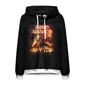 Мужская толстовка 3D с принтом AMON AMARTH в городе Новоалтайск, 100% полиэстер | двухслойный капюшон со шнурком для регулировки, мягкие манжеты на рукавах и по низу толстовки, спереди карман-кенгуру с мягким внутренним слоем. | роковая гора