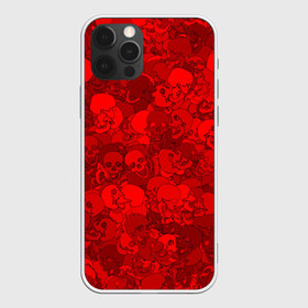 Чехол для iPhone 12 Pro Max с принтом Красные черепа в городе Новоалтайск, Силикон |  | Тематика изображения на принте: камуфляж | кости | красный | милитари | паттерн | скелет | текстура | хеллоуин