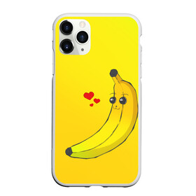 Чехол для iPhone 11 Pro матовый с принтом Just Banana (Yellow) в городе Новоалтайск, Силикон |  | Тематика изображения на принте: banana | банан | желтый | оранжевый | фрукты