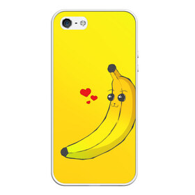 Чехол для iPhone 5/5S матовый с принтом Just Banana (Yellow) в городе Новоалтайск, Силикон | Область печати: задняя сторона чехла, без боковых панелей | Тематика изображения на принте: banana | банан | желтый | оранжевый | фрукты