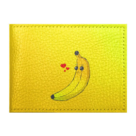 Обложка для студенческого билета с принтом Just Banana (Yellow) в городе Новоалтайск, натуральная кожа | Размер: 11*8 см; Печать на всей внешней стороне | banana | банан | желтый | оранжевый | фрукты