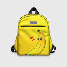 Детский рюкзак 3D с принтом Just Banana (Yellow) в городе Новоалтайск, 100% полиэстер | лямки с регулируемой длиной, сверху петелька, чтобы рюкзак можно было повесить на вешалку. Основное отделение закрывается на молнию, как и внешний карман. Внутри дополнительный карман. По бокам два дополнительных кармашка | Тематика изображения на принте: banana | банан | желтый | оранжевый | фрукты