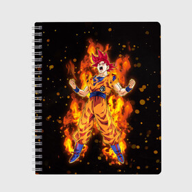 Тетрадь с принтом Dragon Ball в городе Новоалтайск, 100% бумага | 48 листов, плотность листов — 60 г/м2, плотность картонной обложки — 250 г/м2. Листы скреплены сбоку удобной пружинной спиралью. Уголки страниц и обложки скругленные. Цвет линий — светло-серый
 | Тематика изображения на принте: anime | dragon ball | goku | драгон болл