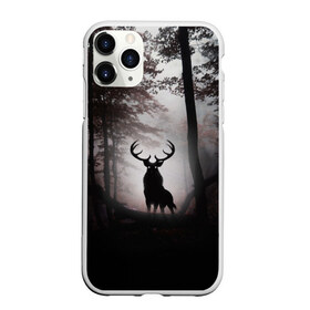 Чехол для iPhone 11 Pro матовый с принтом Лес Олень в тумане в городе Новоалтайск, Силикон |  | абстракция | арт | глаза | девушка | деревья | животное | животные | лес | листья | лучшие | ночь | олень | пейзаж | природа | туман | хеллоуин