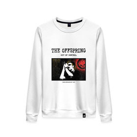 Женский свитшот хлопок с принтом The Offspring - out of control в городе Новоалтайск, 100% хлопок | прямой крой, круглый вырез, на манжетах и по низу широкая трикотажная резинка  | 