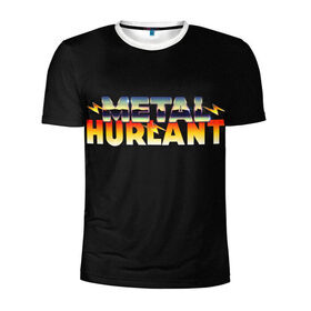 Мужская футболка 3D спортивная с принтом Metal Hurlant в городе Новоалтайск, 100% полиэстер с улучшенными характеристиками | приталенный силуэт, круглая горловина, широкие плечи, сужается к линии бедра | 80 е | 80s | 90 е | 90s | gta | miami | music | neon | retro | retro wave | style | vhs | vice city | вайс сити | восьмидесятые | гта | девяностые | майами | надпись | неон | рэтро | синти | шрифт
