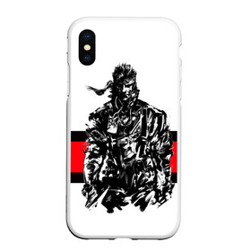 Чехол для iPhone XS Max матовый с принтом Snake в городе Новоалтайск, Силикон | Область печати: задняя сторона чехла, без боковых панелей | game | metal gear | mgs | snake | solid | змей | игра | шпион