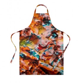 Фартук 3D с принтом Tie-Dye в городе Новоалтайск, 100% полиэстер | общий размер — 65 х 85 см, ширина нагрудника — 26 см, горловина — 53 см, длина завязок — 54 см, общий обхват в поясе — 173 см. Принт на завязках и на горловине наносится с двух сторон, на основной части фартука — только с внешней стороны | abstraction | color | spray | tie dye | абстракция | акварель | живопись | искусство | краски | текстуры | цветные краски | яркие цвета