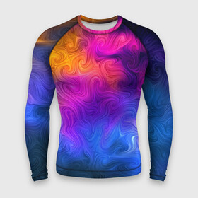 Мужской рашгард 3D с принтом Узор цвета в городе Новоалтайск,  |  | abstraction | color | spray | tie dye | абстракция | акварель | живопись | искусство | краски | текстуры | цветные краски | яркие цвета