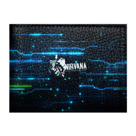 Обложка для студенческого билета с принтом Схема Nirvana (Курт Кобейн) в городе Новоалтайск, натуральная кожа | Размер: 11*8 см; Печать на всей внешней стороне | Тематика изображения на принте: kurt cobain | микросхема | нирвана | плата