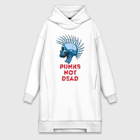 Платье-худи хлопок с принтом Punks not dead в городе Новоалтайск,  |  | music | punk | rock | skull | музыка | панк | рок | череп | черепа