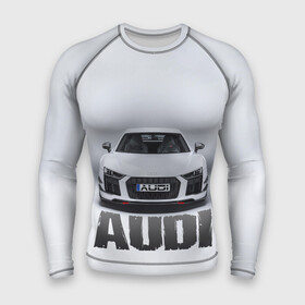 Мужской рашгард 3D с принтом Audi серебро в городе Новоалтайск,  |  | ауди | машина